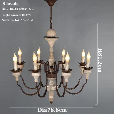 lustre rétro artisanal en bois massif luminaire décoratif suspendu