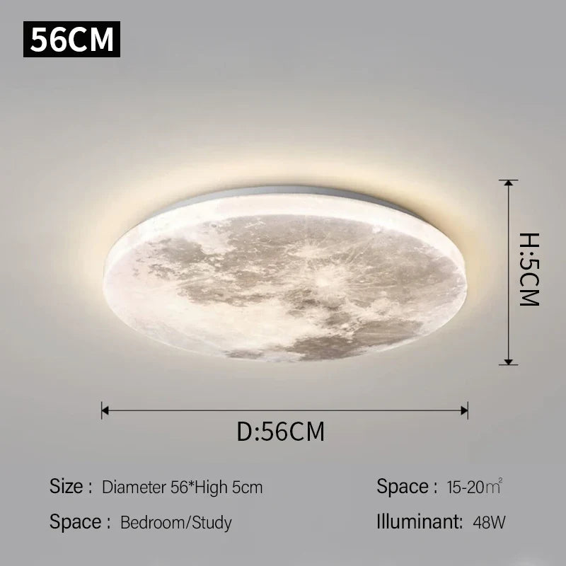 plafonnier lune led romantique créative pour enfants