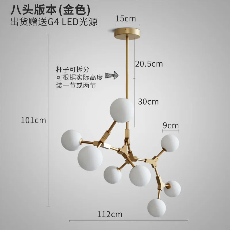 lustre moderne décoratif pour un intérieur nordique élégant