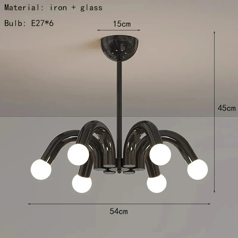lustre nordique à led style art déco pour décoration élégante