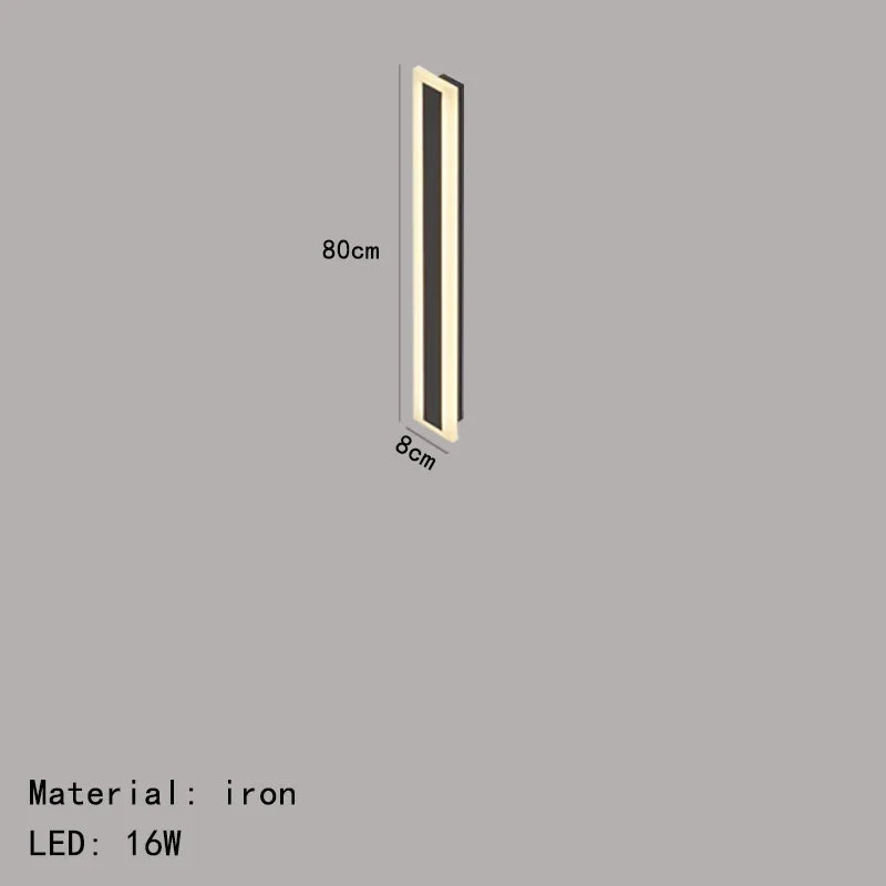 applique murale led minimaliste en aluminium pour éclairage