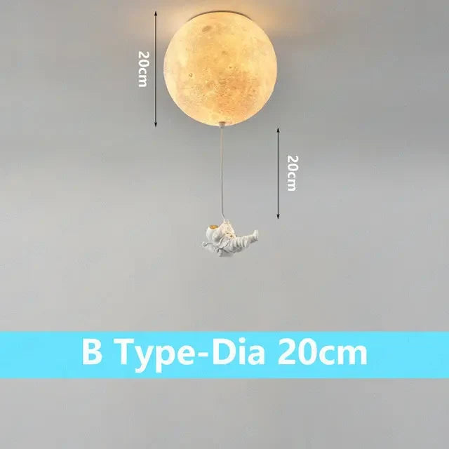 plafonnier lunaire décoratif avec astronaute idéal pour chambre