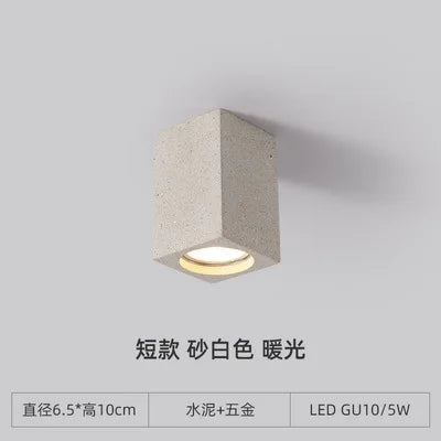 plafonnier terrazzo led en ciment style industriel pour intérieur moderne
