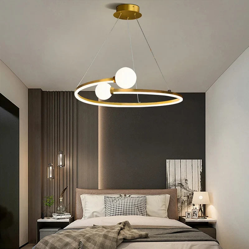 sandyha lustre moderne en anneau pour décoration intérieure