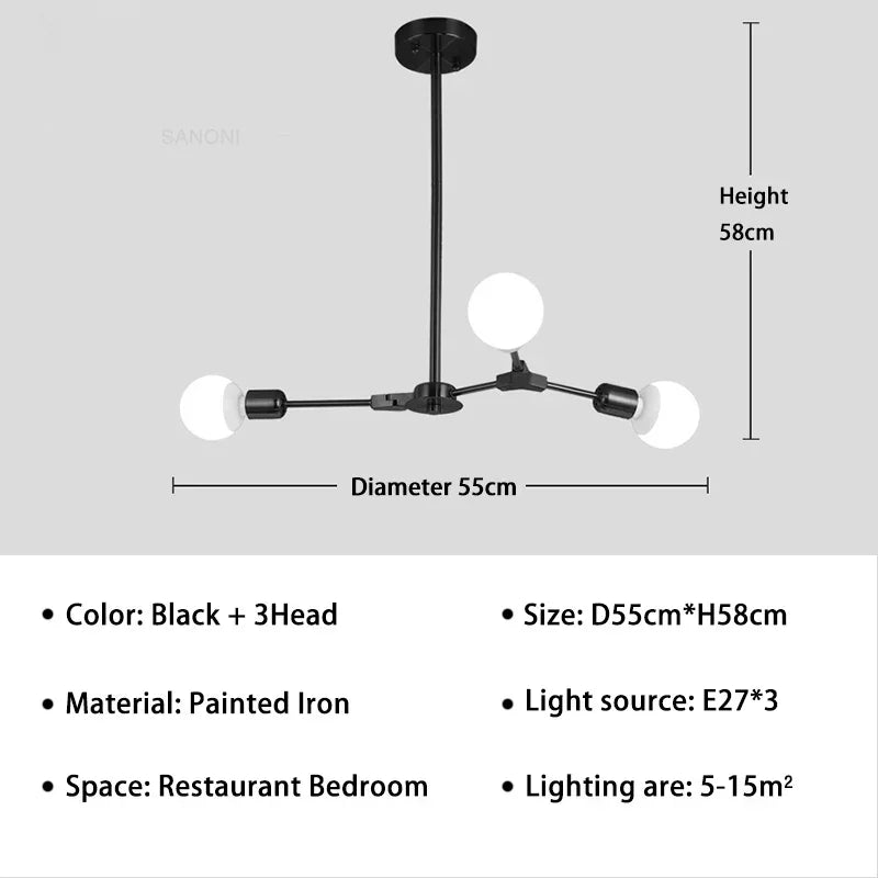 lustre moderne en forme d'arbre pour décoration intérieure