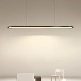 lustre moderne nordique simple led rectangulaire pour bar