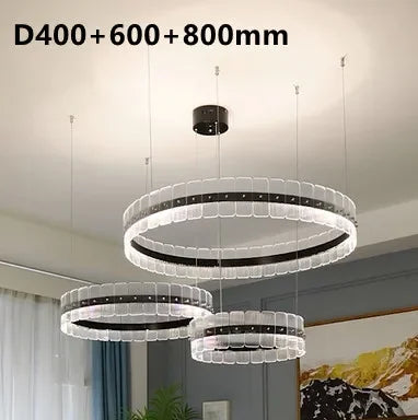 Italy Chandelier Acrylic Luxury Pendant Lamp LED Hanging Light  Living Dining Room Bedroom