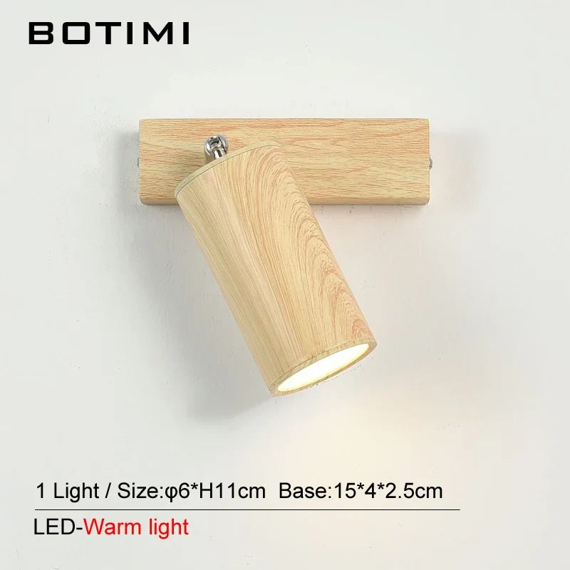 botimi applique murale fer interrupteur bouton-poussoir imitation bois nordique