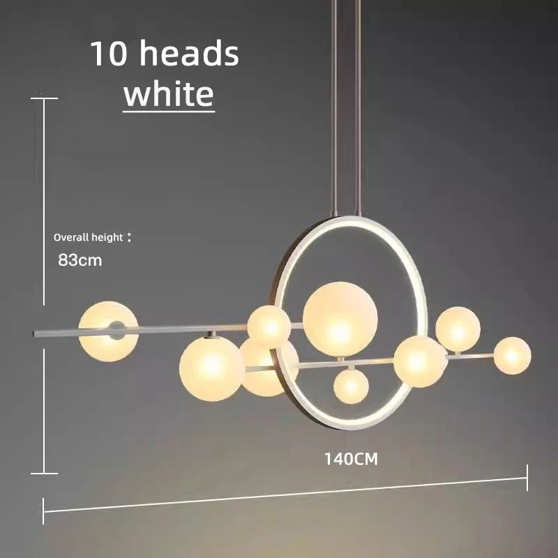 lustre à bulles en verre éclairage sphérique pour bar ou restaurant