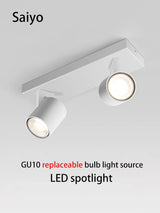 projecteur led gu10 montage surface angle réglable aluminium foco