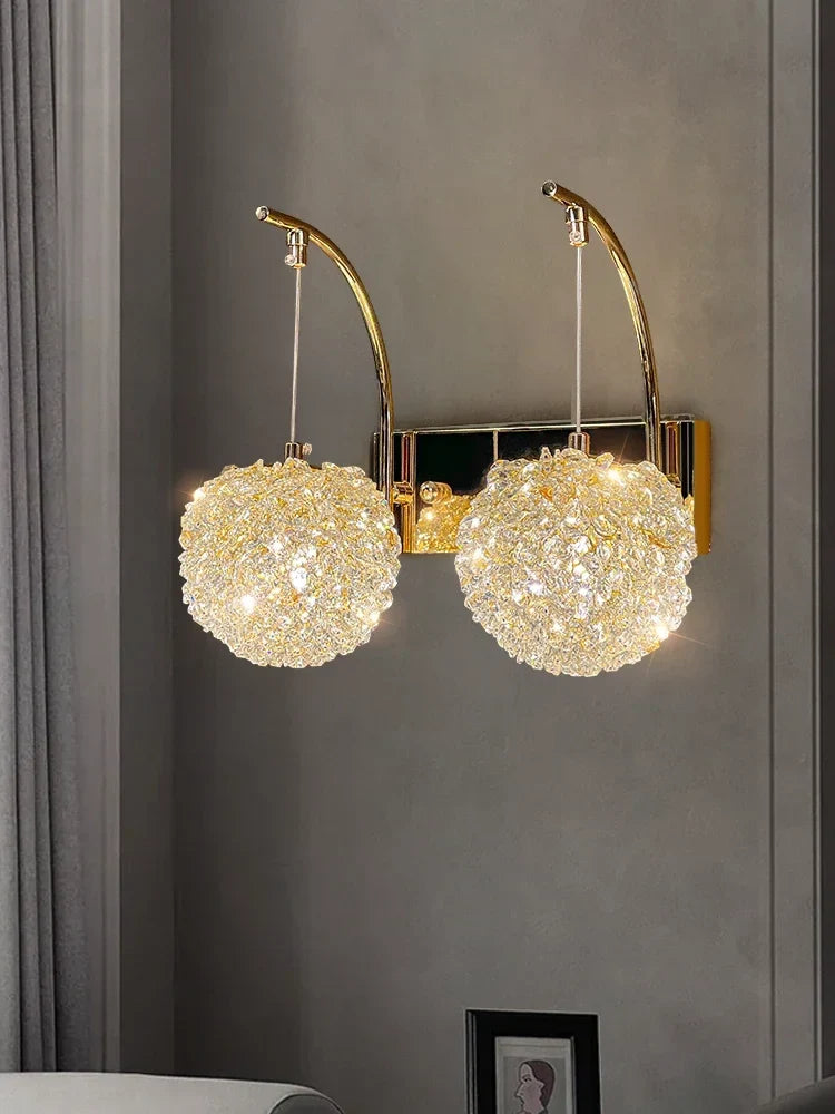 applique murale moderne en cristal pour intérieur élégant