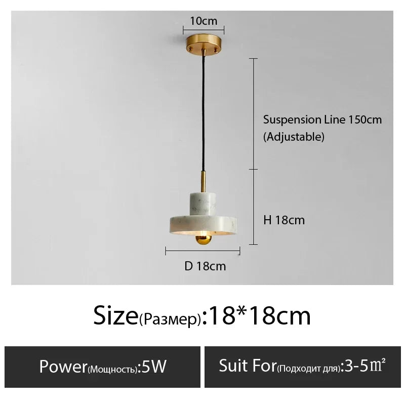 lustre en marbre moderne pour intérieur élégant design nordique