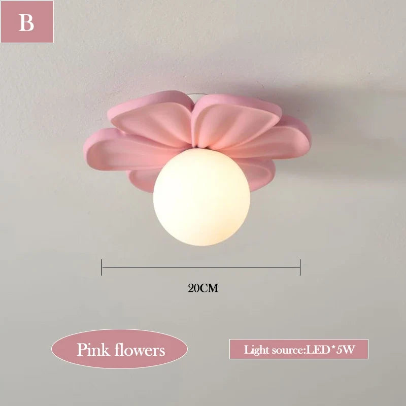 lustre moderne à pétales pour chambre d'enfant