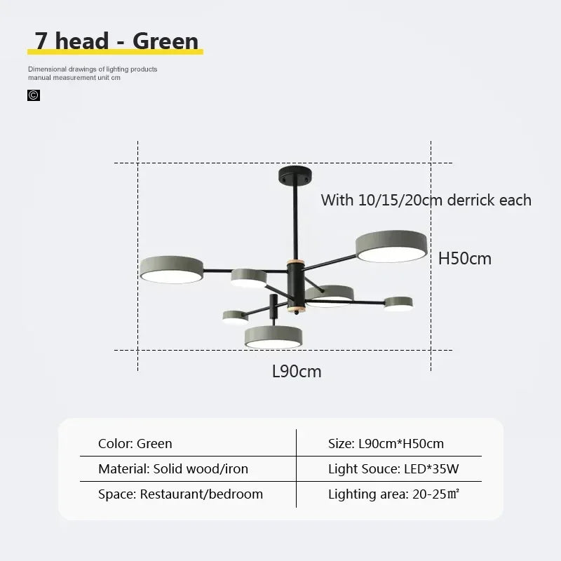 lustre à led nordique pour décoration intérieure moderne
