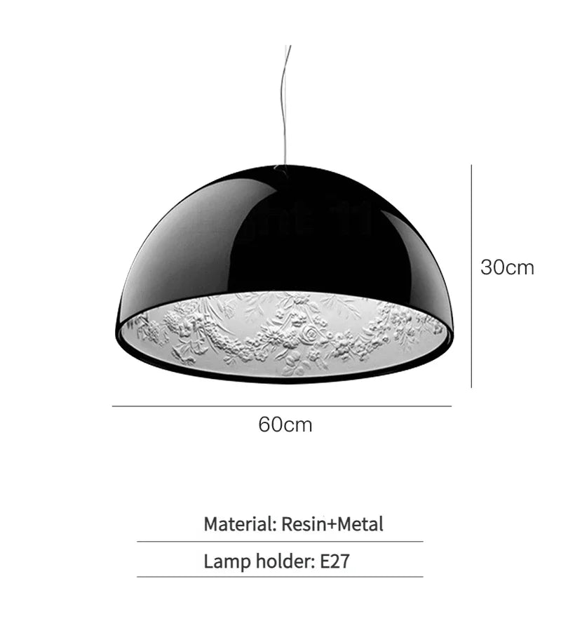 réplique de lustre skygarden en résine relief art romantique