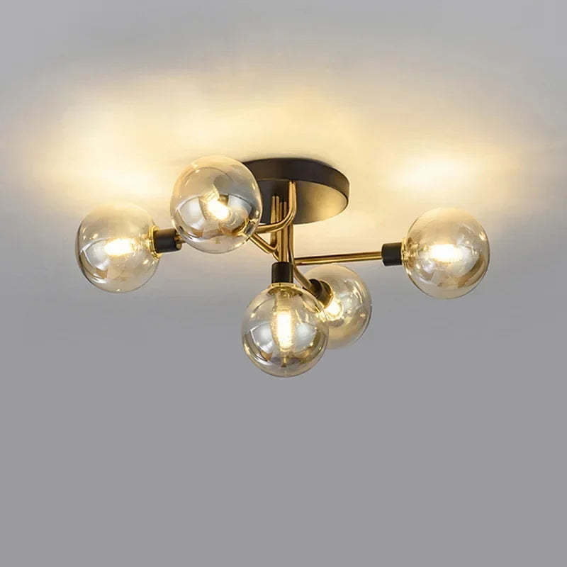 plafonnier led en verre design pour décoration intérieure