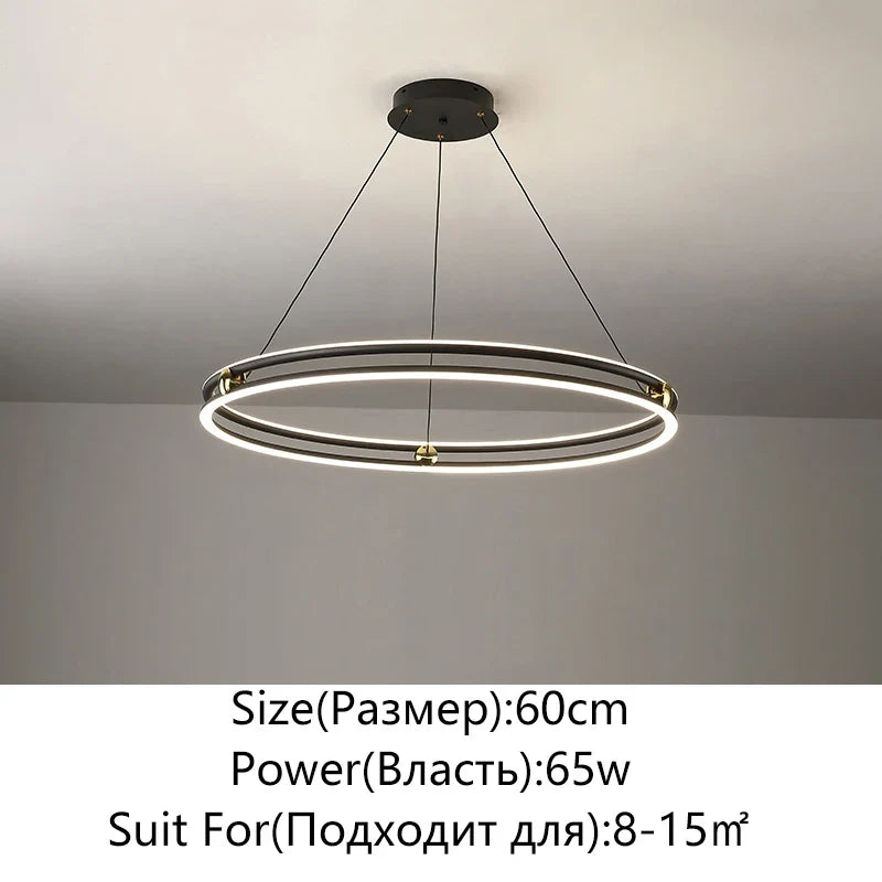 lustre led circulaire minimaliste dimmable éclairage rmodern