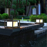 lampe de jardin en marbre solaire étanche pour extérieur