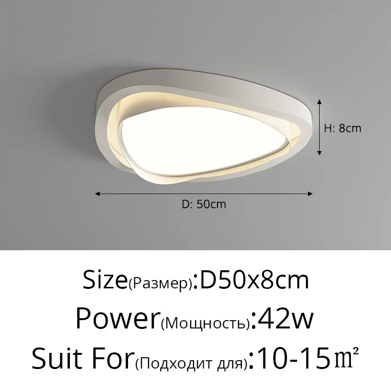 plafonnier moderne style salon crème protection yeux spectre complet