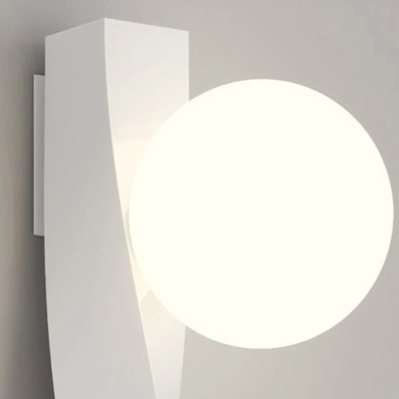 applique murale led en aluminium et verre rotatif