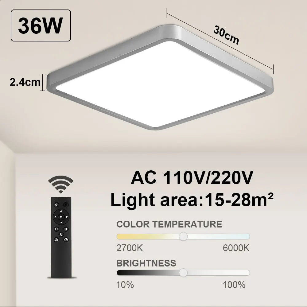 Tuya Smart LED plafonnier App commande vocale Alexa Google télécommande plafonniers carrés salon chambre éclairage