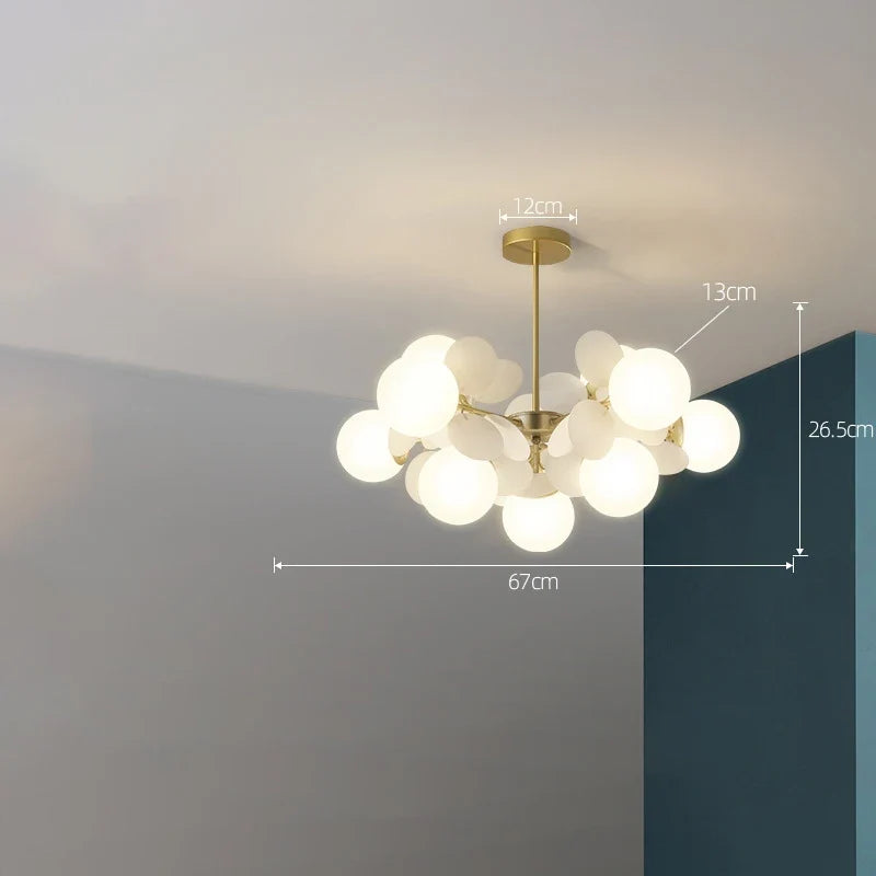 sandyha lustre moderne en verre coloré design créatif pour hôtel