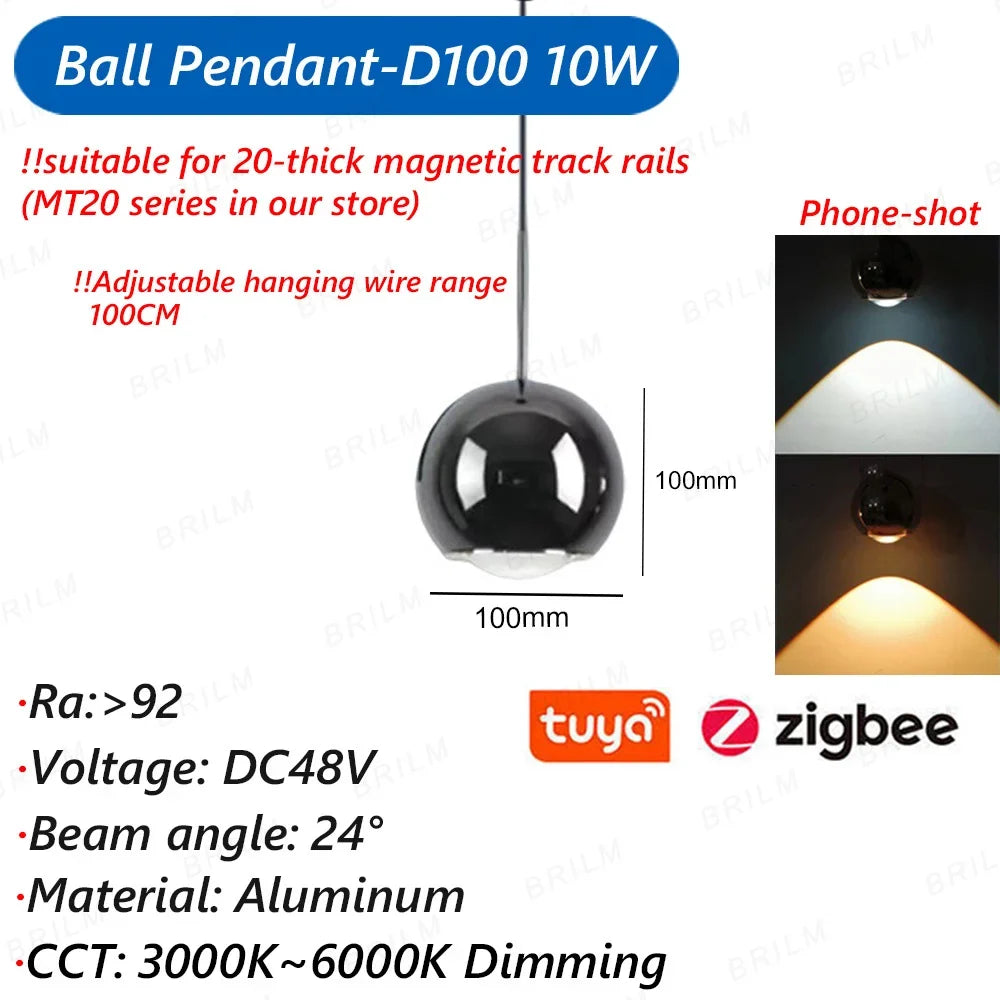 suspension zigbee3.0 intelligente avec lumière led moderne et connectivité
