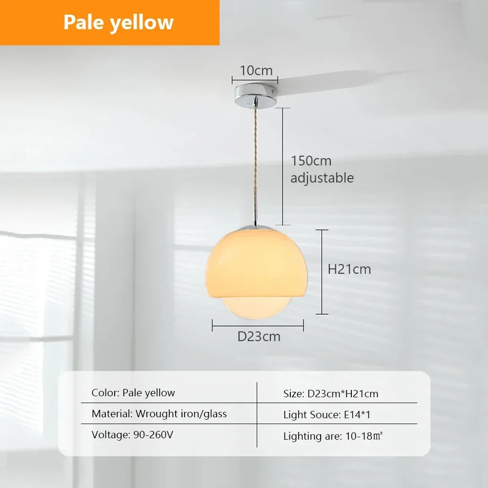 lampe suspendue nordique en verre pour intérieur décoratif