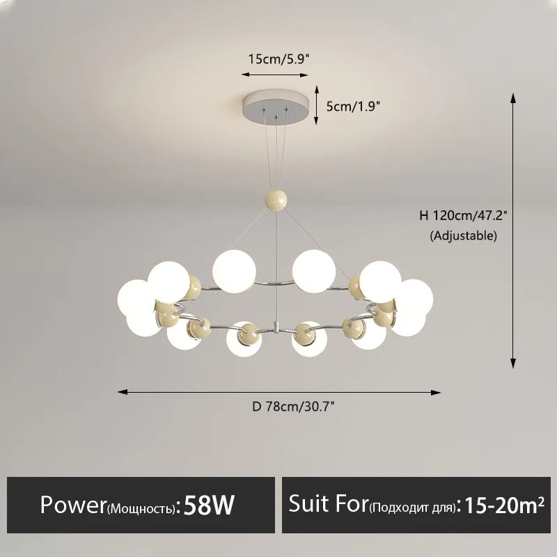 lustre suspendu éclairage décoratif moderne pour la maison