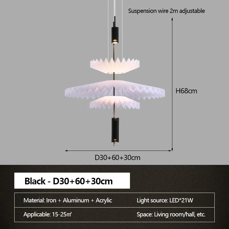 lustre minimaliste led art créatif pour intérieur moderne