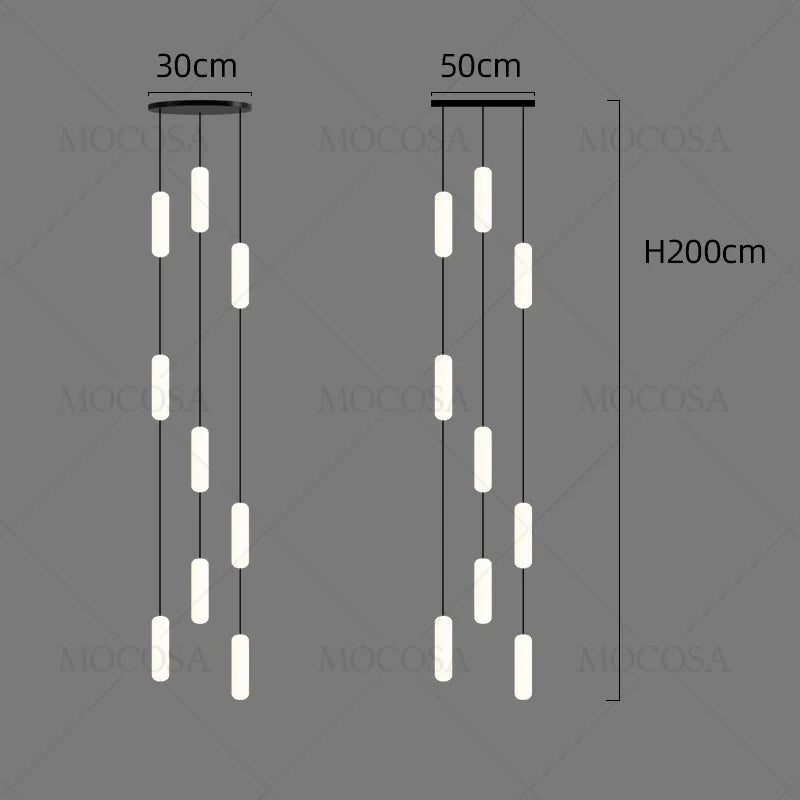 lustre à led moderne pour éclairage suspendu élégant