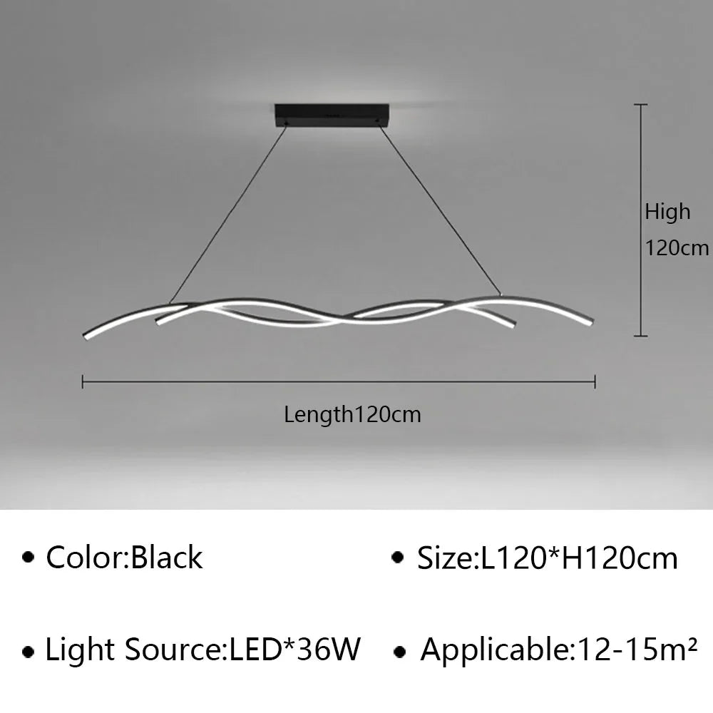 suspension moderne à led pour décoration intérieure élégante