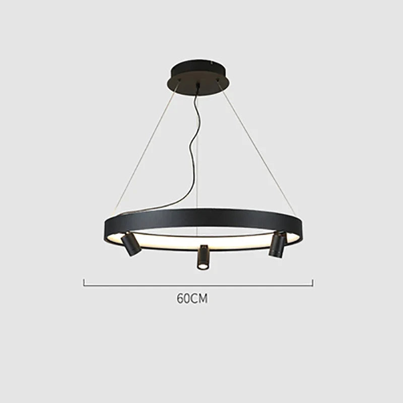 suspension LED en forme de cercle style nordique moderne