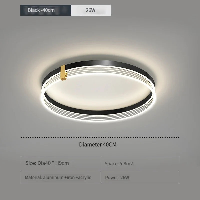 Plafonnier Led minimaliste avec télécommande