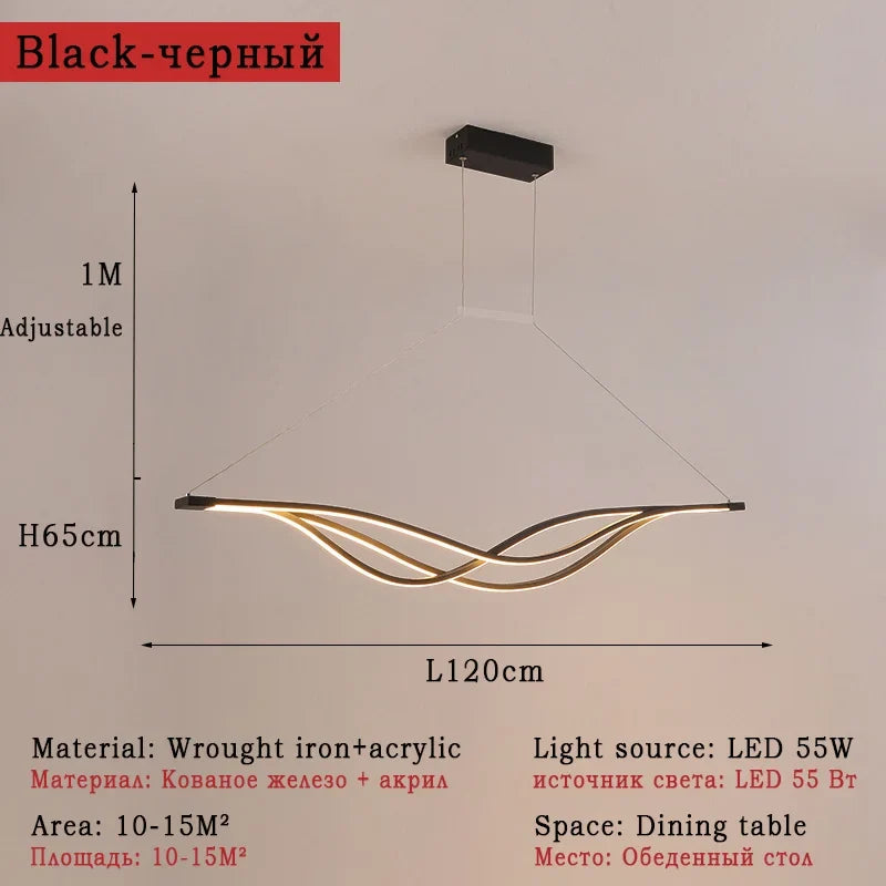 lustre moderne led décoratif pour restaurants et espaces intérieurs