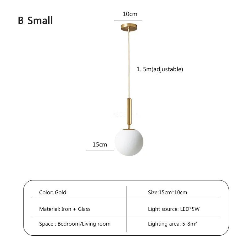 suspension LED en verre design moderne luminaire décoratif d'intérieur