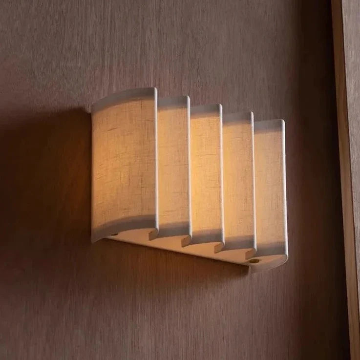 Wabi-sabi nordique individuel vague applique LED atmosphère tissu Art décoratif appliques murales salon chambre chevet escaliers
