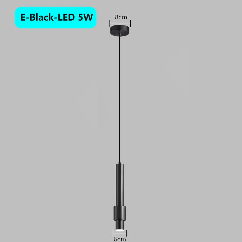 suspension moderne à tube long en led pour décoration intérieure luxe
