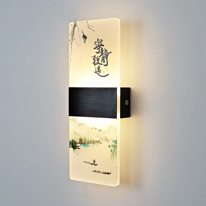 applique murale japonaise en acrylique pour décoration moderne