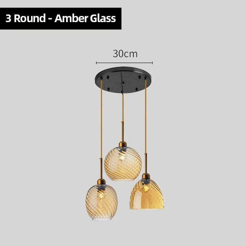 lustre en verre moderne pour bar restaurant hôtel villa