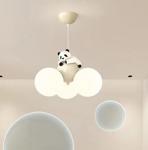 suspension moderne lune créative pour chambre enfant panda