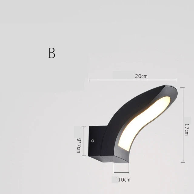 10W LED Wall Light IP65 Outdoor Waterproof Garden Wall Lamp Indoor Corridor Bedroom Living Room Decoration Lighting Aluminum