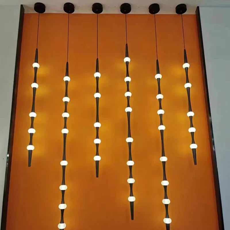 lustre led minimaliste en aluminium acrylique pour hôtel 3000k