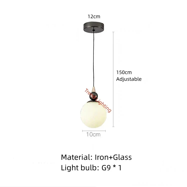 suspension moderne en métal et verre blanc design élégant et réglable