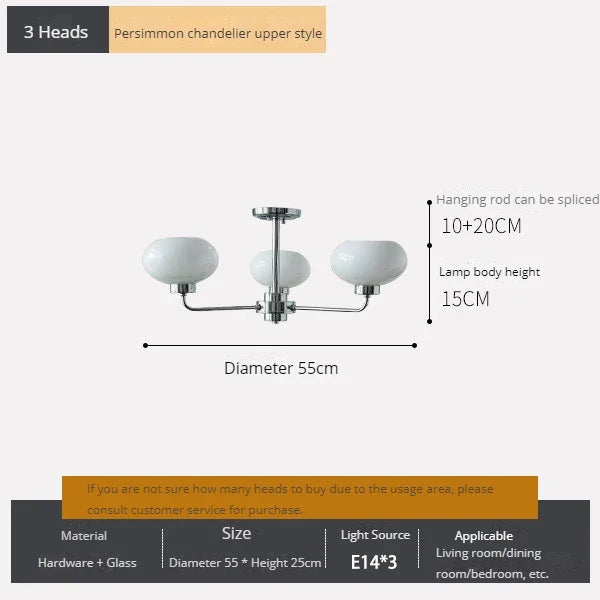 lustre moderne bauhaus en verre pour salon nordique