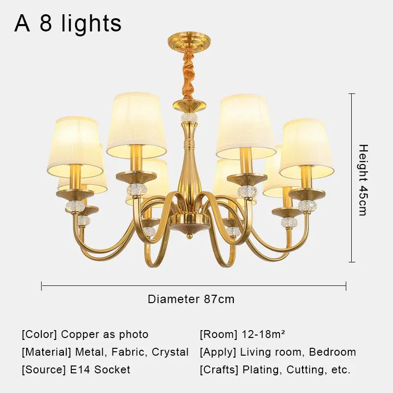 lustre rétro en tissu pour décoration intérieure campagne