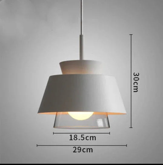 suspension en verre et fer style nordique pour intérieur décoratif