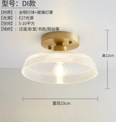 plafonnier led nordique vintage en verre pour intérieur moderne