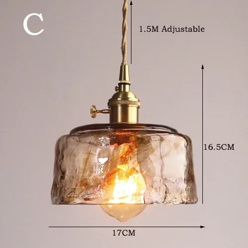 lustre en verre rétro nordique pour café et restaurant
