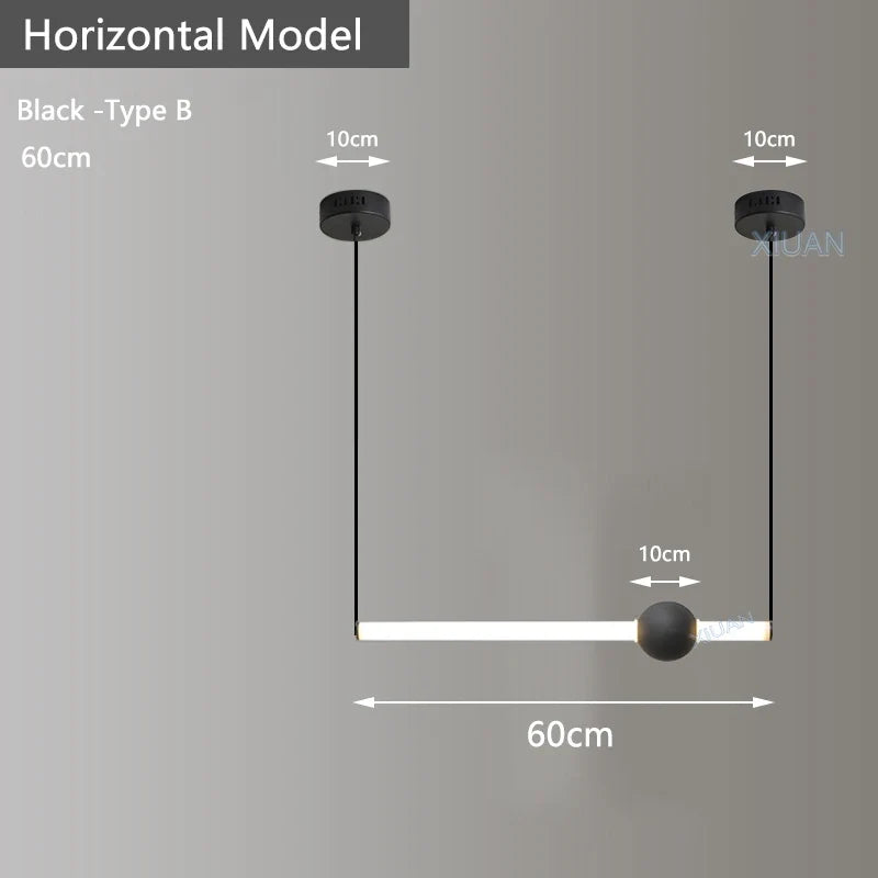 suspension horizontales modernes pour table à manger